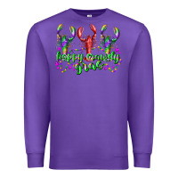 Purple happy crawdy gras Premium Sweatshirt - RacoonDesign