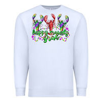 White happy crawdy gras Premium Sweatshirt - RacoonDesign