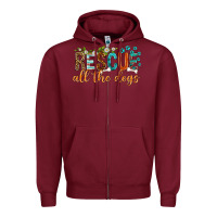 Burgundy rescue all the dogs Zipper Hoodie - texasbilliewilder