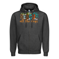 Charcoal Heather rescue all the dogs Zipper Hoodie - texasbilliewilder