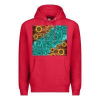 Cardinal Tooled Leather And Sunflowers Premium Hoodie - Jasminsmagicworld