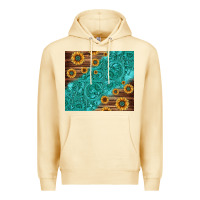 Pina Colada Tooled Leather And Sunflowers Premium Hoodie - Jasminsmagicworld