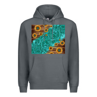 Rock Tooled Leather And Sunflowers Premium Hoodie - Jasminsmagicworld