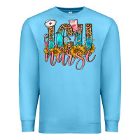 Ocean Blue icu nurse Premium Sweatshirt - FaDigitalArtStudio