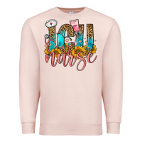 Pale Pink icu nurse Premium Sweatshirt - FaDigitalArtStudio