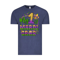 Vintage Denim my first mardi gras glitter fleur de lis Vintage Tee - Artiststas