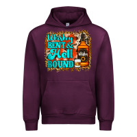 Mauve Wine Whiskey Bent and Hell Bound Urban Hoodie - Jasminsmagicworld