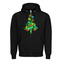 Black sequin's christmas tree Zipper Hoodie - Zillion Design Studio