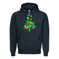 Navy sequin's christmas tree Zipper Hoodie - Zillion Design Studio