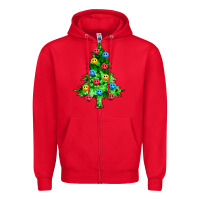 Red sequin's christmas tree Zipper Hoodie - Zillion Design Studio