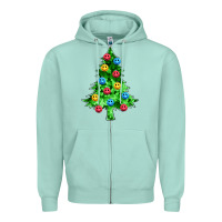 Seafoam sequin's christmas tree Zipper Hoodie - Zillion Design Studio