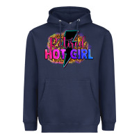Navy retired hot girl Heavyweight Hoodie - Zillion Design Studio