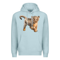 Blue Mist baby lion Premium Hoodie - LillyAllenDesigns