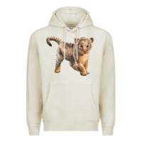 Oatmeal Heather baby lion Premium Hoodie - LillyAllenDesigns