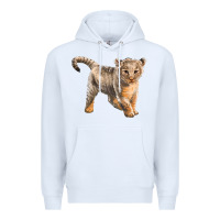 White baby lion Premium Hoodie - LillyAllenDesigns