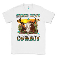 White simmer down cowboy Classic Tee - texasbilliewilder