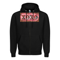 Black Xoxo cowhide and leopard Zipper Hoodie - RanaPortraitStore