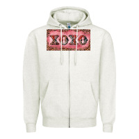 Oatmeal Heather Xoxo cowhide and leopard Zipper Hoodie - RanaPortraitStore