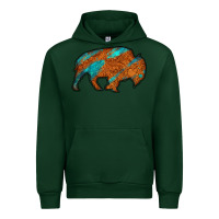 Forest Green bison Urban Hoodie - Jasminsmagicworld