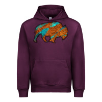 Mauve Wine bison Urban Hoodie - Jasminsmagicworld