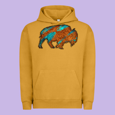 Bison Urban Hoodie Designed By Jasminsmagicworld