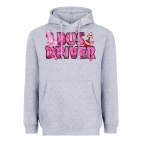 Heather Grey breast cancer bus driver Heavyweight Hoodie - texasbilliewilder
