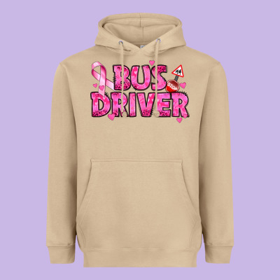 Breast Cancer Bus Driver Heavyweight Hoodie Designed By Texasbilliewilder