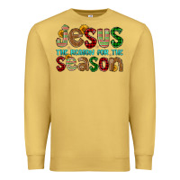 Antique Gold jesus the reason for the season Premium Sweatshirt - FaDigitalArtStudio