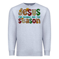 Heather Grey jesus the reason for the season Premium Sweatshirt - FaDigitalArtStudio