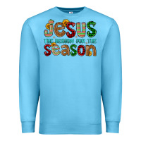 Ocean Blue jesus the reason for the season Premium Sweatshirt - FaDigitalArtStudio