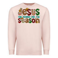 Pale Pink jesus the reason for the season Premium Sweatshirt - FaDigitalArtStudio