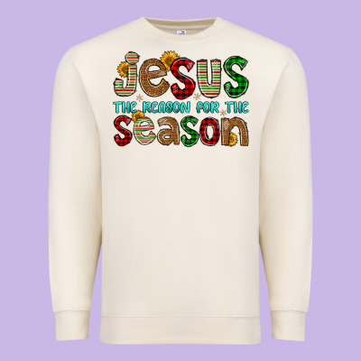 Jesus The Reason For The Season Premium Sweatshirt Designed By Fadigitalartstudio