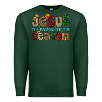 Sports Green jesus the reason for the season Premium Sweatshirt - FaDigitalArtStudio
