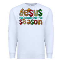 White jesus the reason for the season Premium Sweatshirt - FaDigitalArtStudio