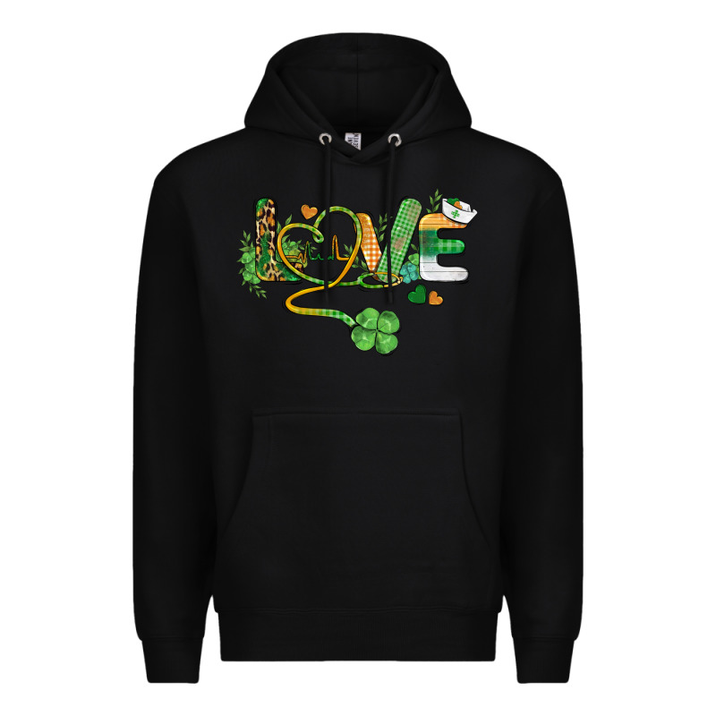 St. Patricks Day Nurse Love Medical Love Premium Hoodie by BarkalooDesign | Teevron