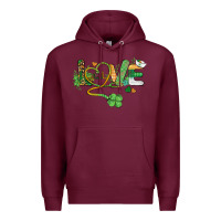 Burgundy st. patricks day nurse love medical love Premium Hoodie - BarkalooDesign