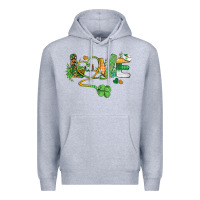 Heather Grey st. patricks day nurse love medical love Premium Hoodie - BarkalooDesign