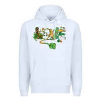 White st. patricks day nurse love medical love Premium Hoodie - BarkalooDesign