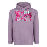 Lavender breast cancer wine glasses Heavyweight Hoodie - texasbilliewilder