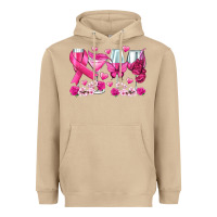 Mushroom breast cancer wine glasses Heavyweight Hoodie - texasbilliewilder