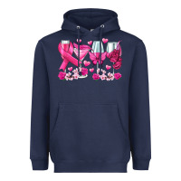 Navy breast cancer wine glasses Heavyweight Hoodie - texasbilliewilder