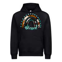 Foreset Green blessed rainbow cowhide aztec Urban Hoodie - Jasminsmagicworld