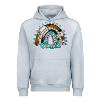 Heather Grey blessed rainbow cowhide aztec Urban Hoodie - Jasminsmagicworld