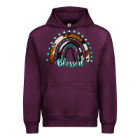 Mauve Wine blessed rainbow cowhide aztec Urban Hoodie - Jasminsmagicworld