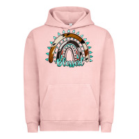 Pigment Salmon blessed rainbow cowhide aztec Urban Hoodie - Jasminsmagicworld