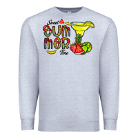 Heather Grey sweet summer time Premium Sweatshirt - CowhideDigitalArt