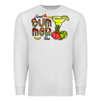 Oatmeal Heather sweet summer time Premium Sweatshirt - CowhideDigitalArt