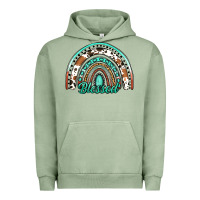 Pigment Oil Green blessed western rainbow Urban Hoodie - Jasminsmagicworld
