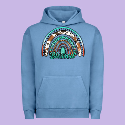 Blessed Western Rainbow Urban Hoodie Designed By Jasminsmagicworld