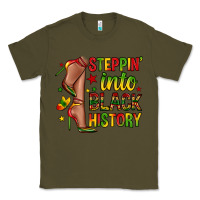 Army Green steppin into black history Classic Tee - Zillion Design Studio